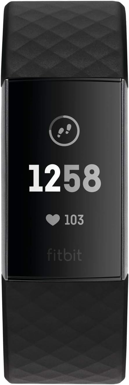 fitbit charge 3 gesundheits und fitness-tracker, close-up detail