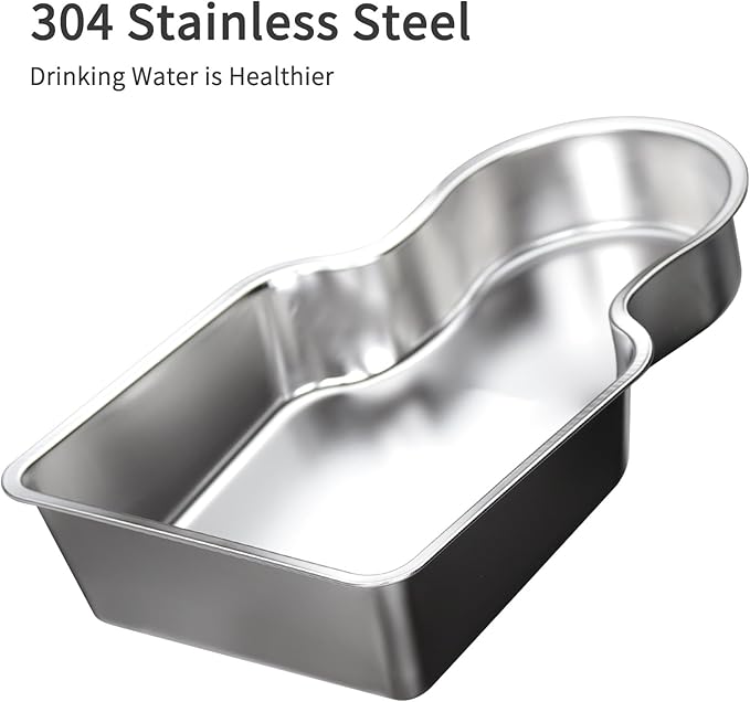 RIZZARI Stainless Steel Pet Water Feeder: 10L Gravity Leak-Proof Auto Refill