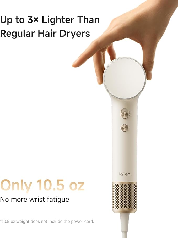 Laifen MINI Hair Dryer, Lightweight and Compact High Speed 200M Ionic Blow Dryer