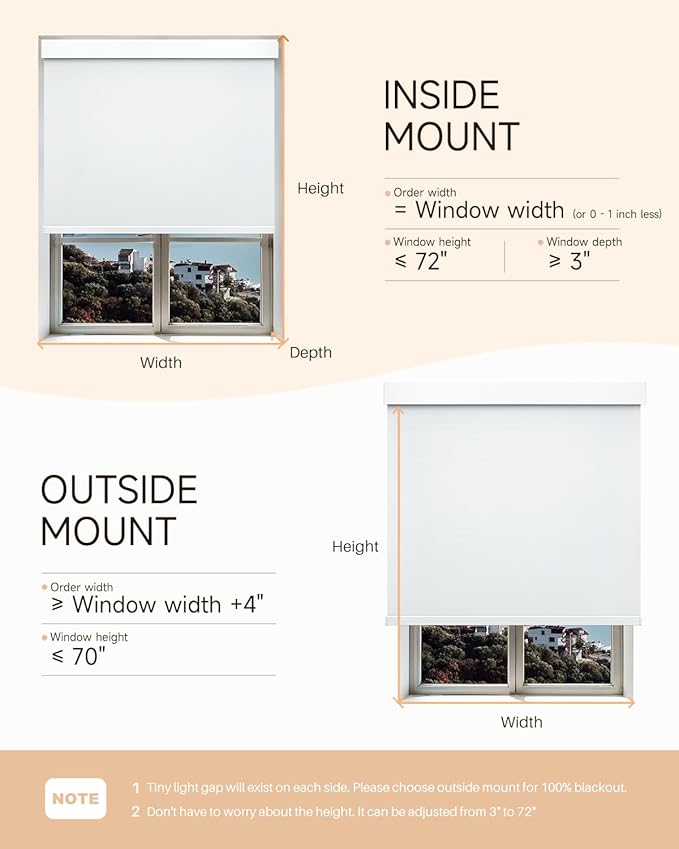 Smart Roller Shades for Windows, Alexa Blackout Motorized Blinds