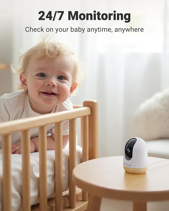 MUBVIEW Pan/Tilt Cameras for Home Security Indoor, 5MP Pet/Cat/Dog Camera (2-Pack)
