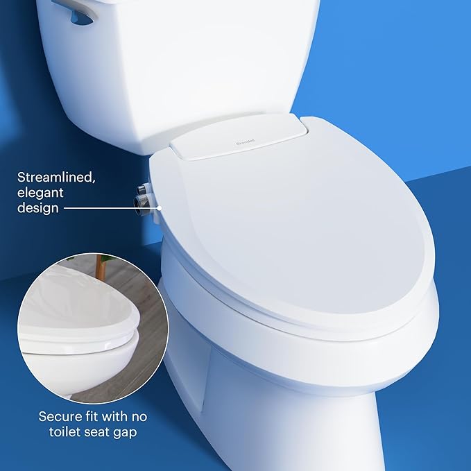 Brondell Bidet Toilet Seat Non-Electric Swash Ecoseat, Fits Elongated Toilets