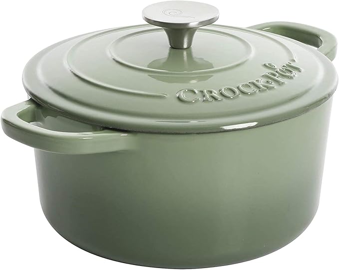 Crock-Pot Artisan Round Enameled Cast Iron Dutch Oven, Gradient Red