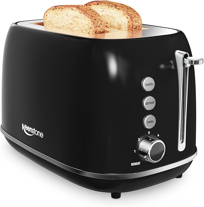 2 Slice Retro Stainless Steel Toaster