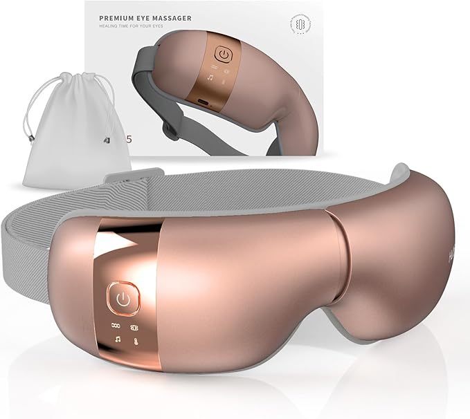 HubiCare Eye Massager with Heat, and Music Helps Relieve Strain, Dark Circles