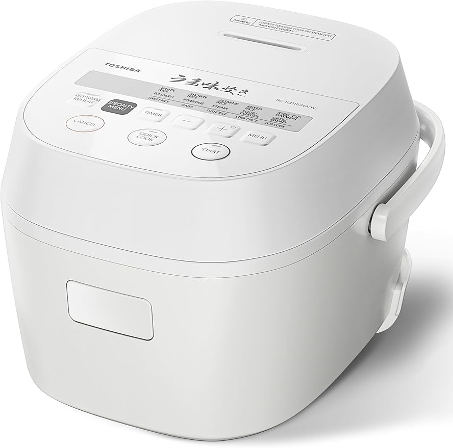 TOSHIBA OriginTaste Rice Cooker 5.5-Cup Uncooked, Fuzzy Logic, 15-in-1 Functions