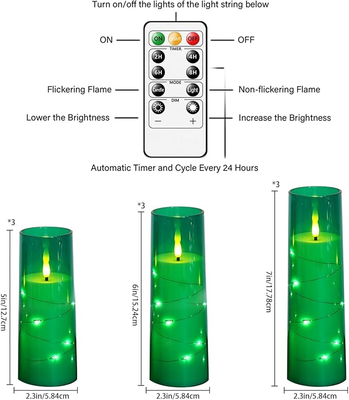 Flickering Flameless LED Candles, Battery Operated Candles 9 Pcs