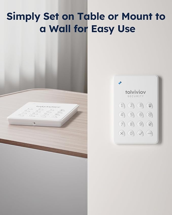 tolviviov Alarm System for Home Security, Door Alarm Systems, App Alerts (15-Piece)