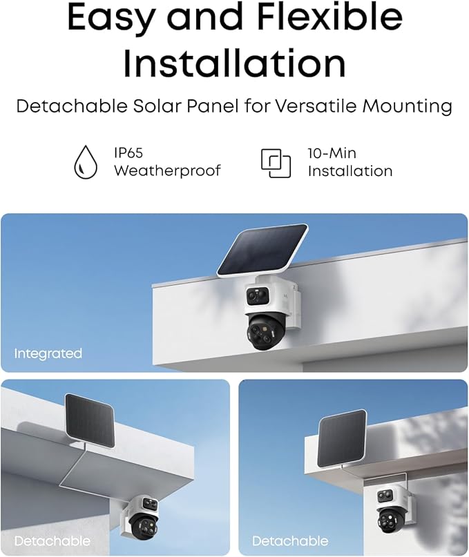 eufy Security eufyCam S4 2-Cam Kit, 4K Solar Camera Wireless Outdoor, Triple