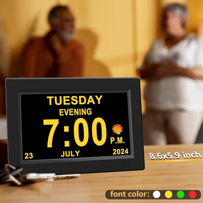CAZOKASI 8inch Extra Large Impaired Vision Digital Alarm Clock