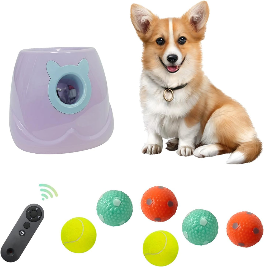 ptlsy Automatic Dog Ball Launcher Interactive Puppy Pet Ball Indoor Thrower M...