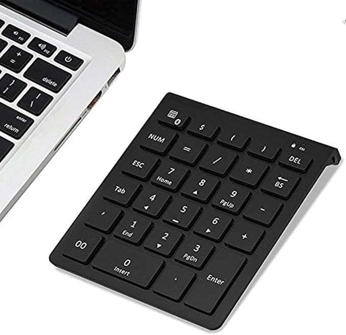 Lekvey Bluetooth Number Pad for Laptop, Wireless Numeric keypad, 28 Keys Numpad
