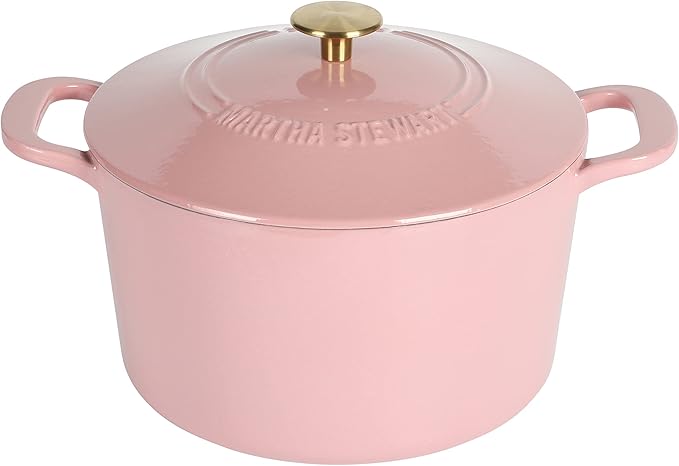 MARTHA STEWART Gatwick 7-Quart Enamel Cast Iron Dutch Oven Pot