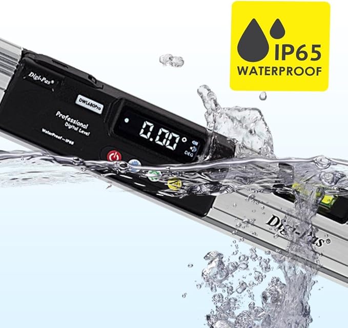 DigiPas DWL680PRO WATERPROOF IP65 Digital Electronic Level, BRIGHT LED display