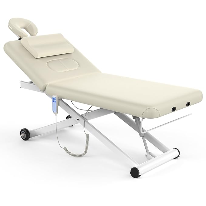pouseayar Heavy Duty Electric Massage Table, Electric Lift and Electric