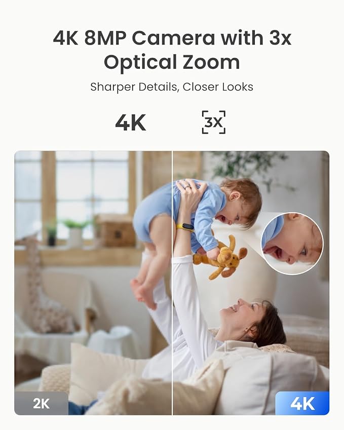 REOLINK Smart 4K UHD Pan & Tilt Dual-Band Wi-Fi 6 Indoor Security Camera
