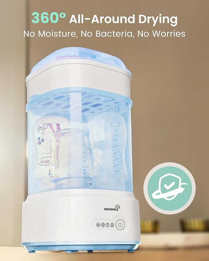 Bottle Sterilizer and Dryer, Compact Electric Steam Baby Bottle Sterilizer