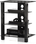 FITUEYES 4-Tier AV Media Cabinet Stand Component Cabinet, Gaming TV Stand and