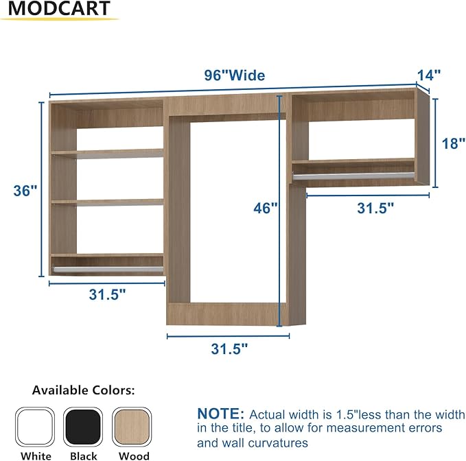 Modular Closet System, Wood Tower Closet Storage