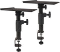 Sound Town 2-Pack Desktop Clamp-On Studio Monitor Speaker Stands