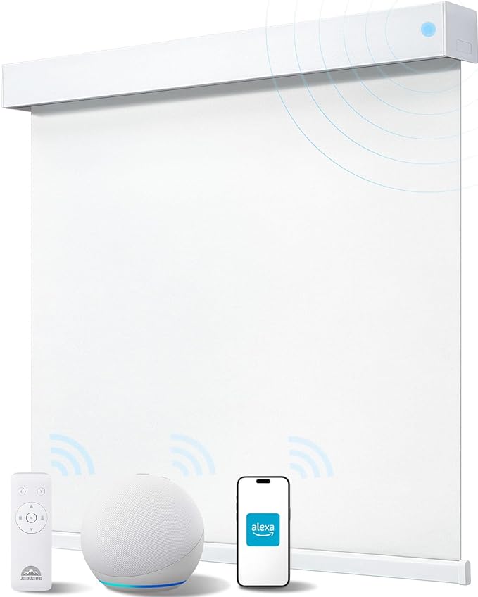 Smart Roller Shades for Windows, Alexa Blackout Motorized Blinds