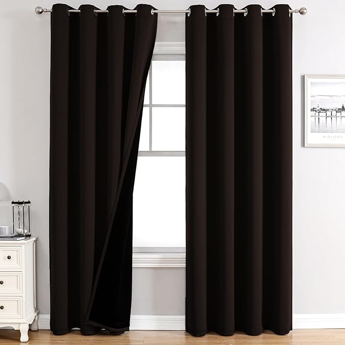 ChrisDowa 100% Blackout Curtains