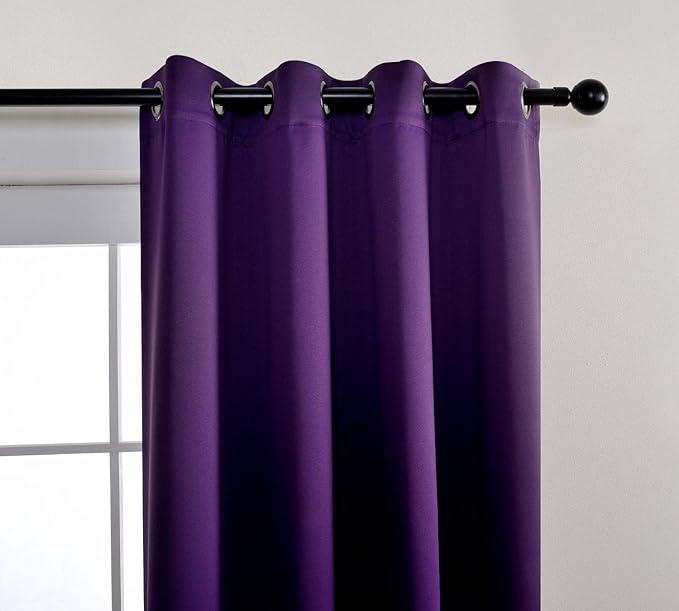 MIUCO 2 Panels Room Darkening Thermal Insulated Grommet Window Blackout Curtains