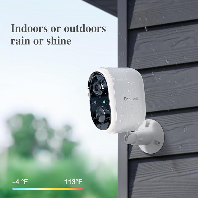 Sense-U Battery Baby Monitor Smart Security Camera, Indoor/Outdoor Use