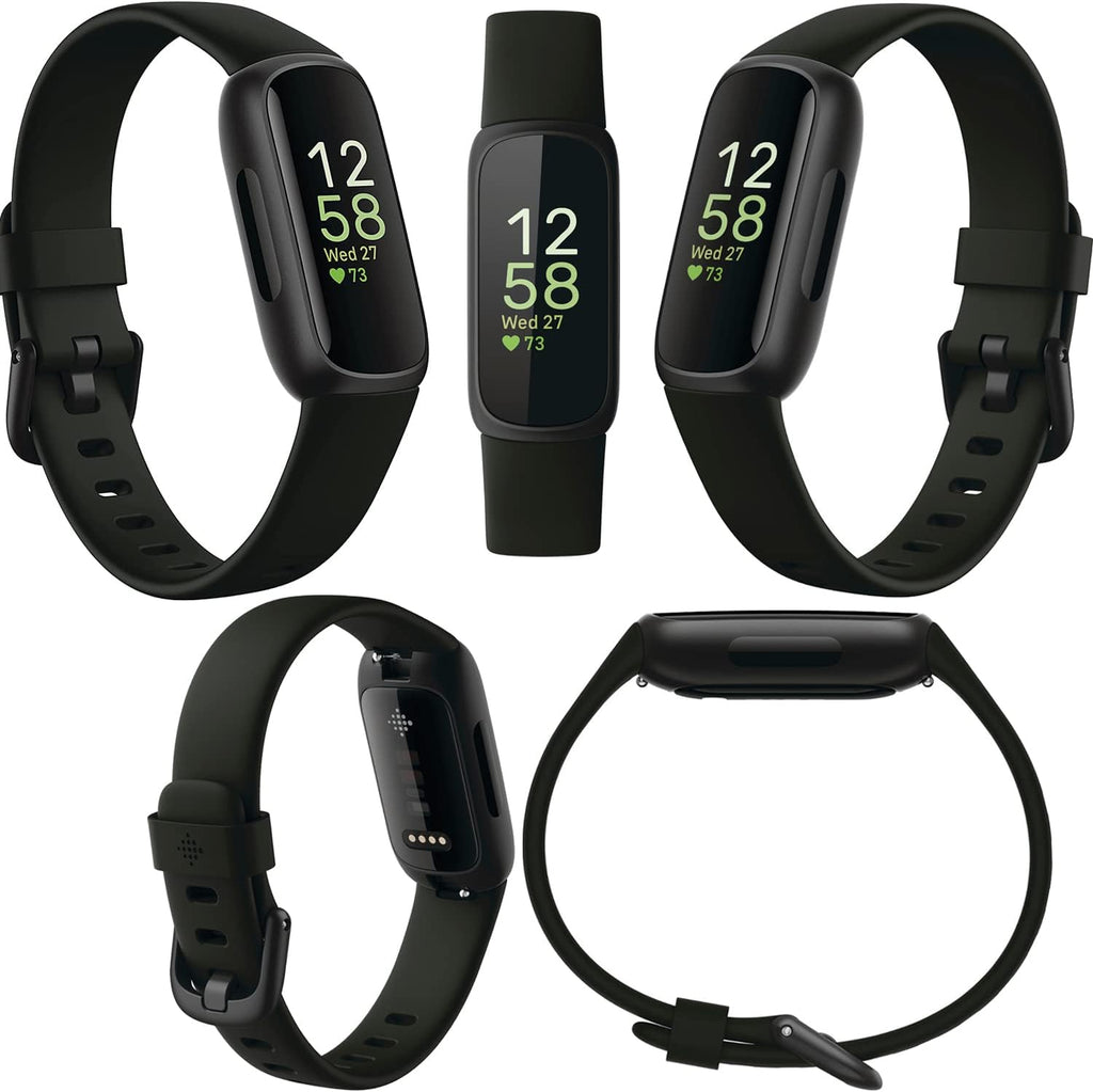 fitbit inspire 3 health & fitness activity tracker shown in use