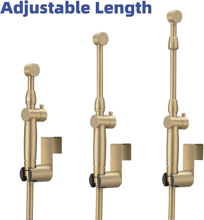 Bidet Sprayer for Toilet Brushed Gold Bidet Attachment for Toilet