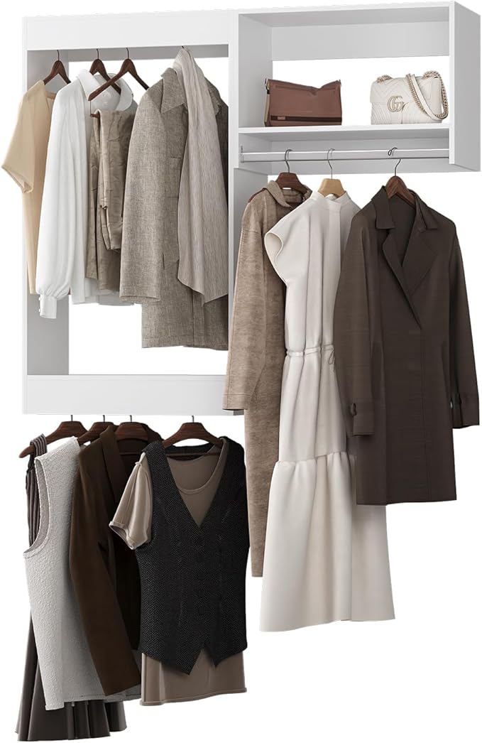 Modular Closet System, Wood Tower Closet Storage