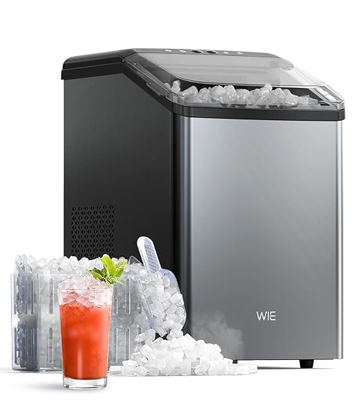 Ice Maker Nugget Countertop 40LBS Pebble Ice Machine, Quick Ice Making