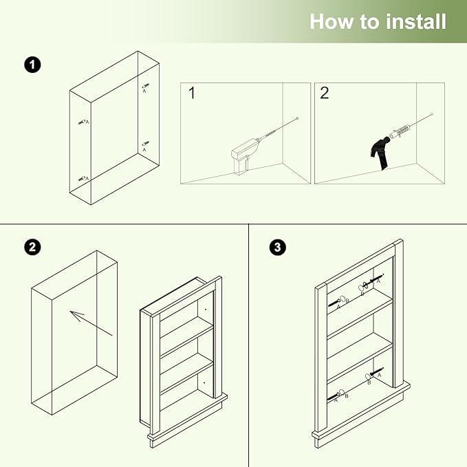 Recessed Medicine Cabinet for Bathroom Cabinet