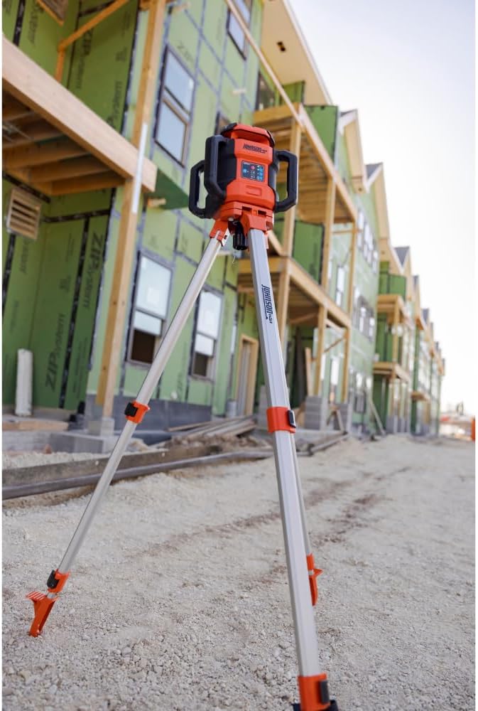 Johnson Level & Tool JRT300-RDHV-K Self-Leveling Red Dual Slope Rotary Laser Kit