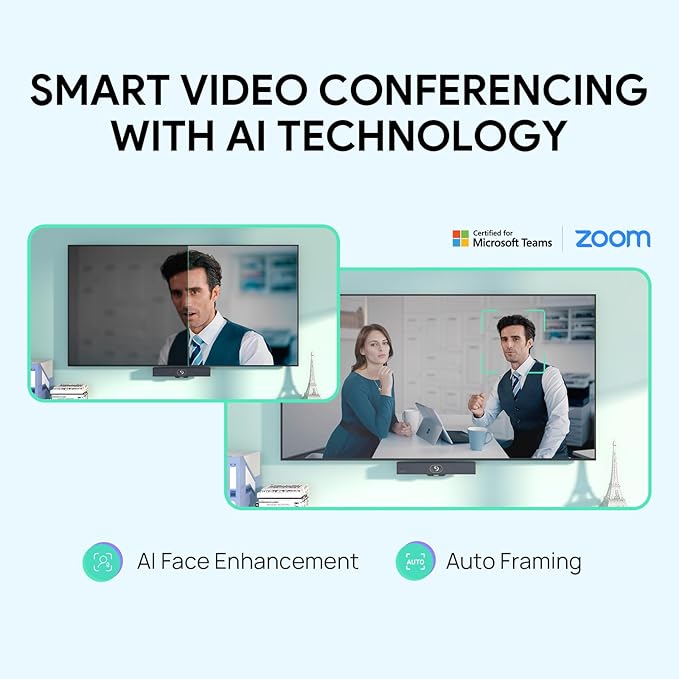 Yealink UVC34 4K Conference Room Camera System 10 Microphone 8 MP All-in-One