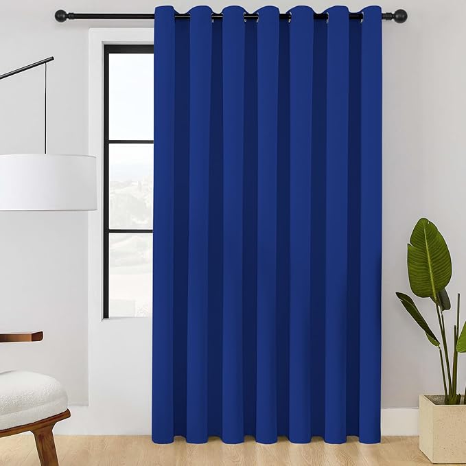 ChrisDowa Room Divider Curtain 120 Inches Long, Wide Blackout Sliding Door
