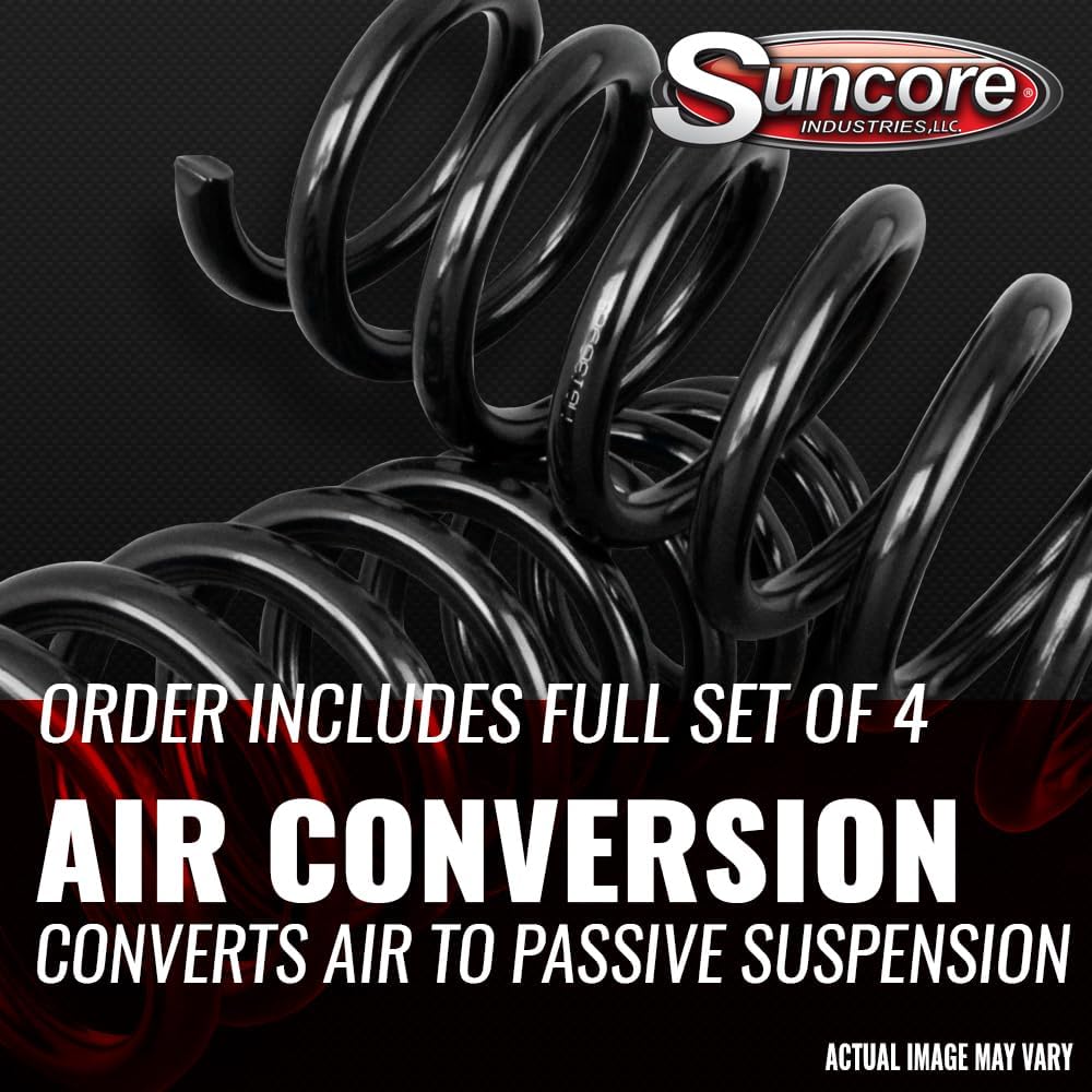 suncore - front & rear air ride suspension showing dimensions
