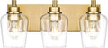 METWET Bathroom Light Fixtures, 3-Light Modern Vanity Light