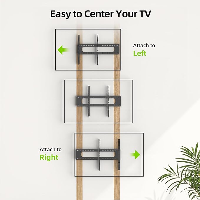 USX MOUNT Fixed TV Wall Mount for 65-120 inch Flat TVs up to 220 Lbs, Low