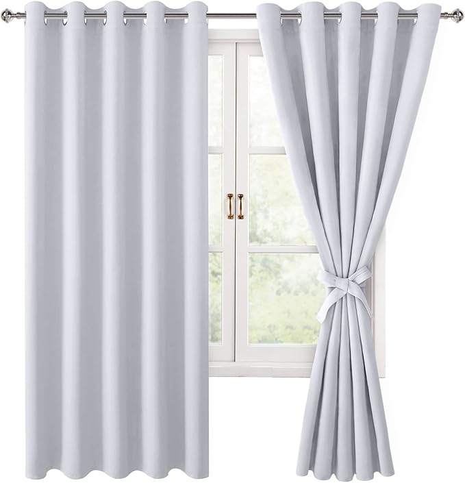Hiasan Blackout Curtains for Bedroom, 60 x 63 Inches Length