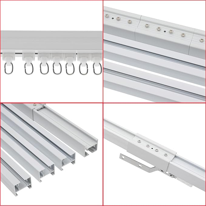 Lemoeyes Electric Curtain Track, Retractable Motorized Curtains Rod From