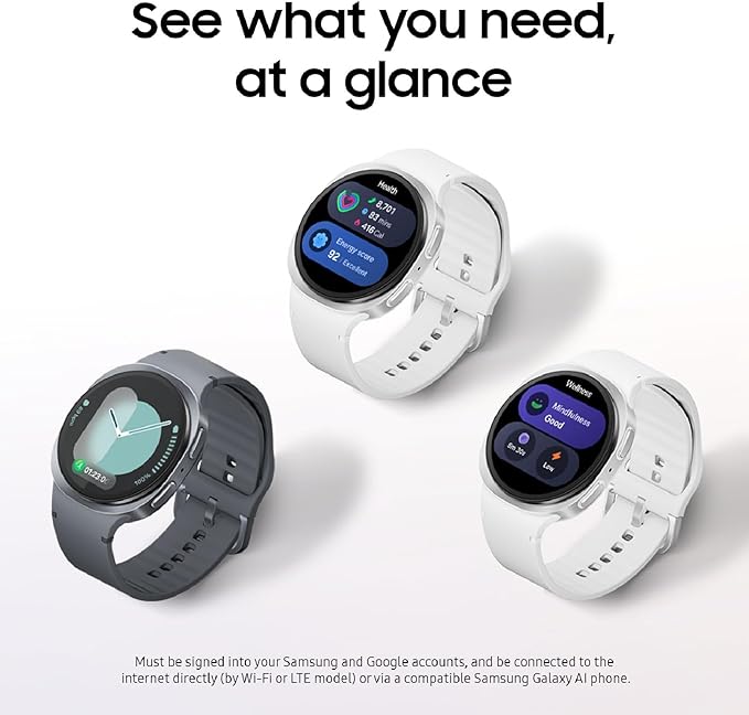 Samsung Galaxy Watch 8 40mm Bluetooth Smartwatch, Cushion Design, Fitness