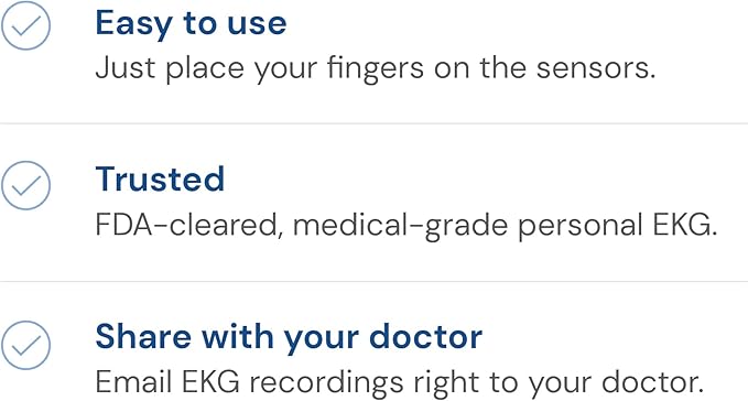 KardiaMobile 1-Lead Personal EKG Monitor – Record EKGs at Home – Detects AFib