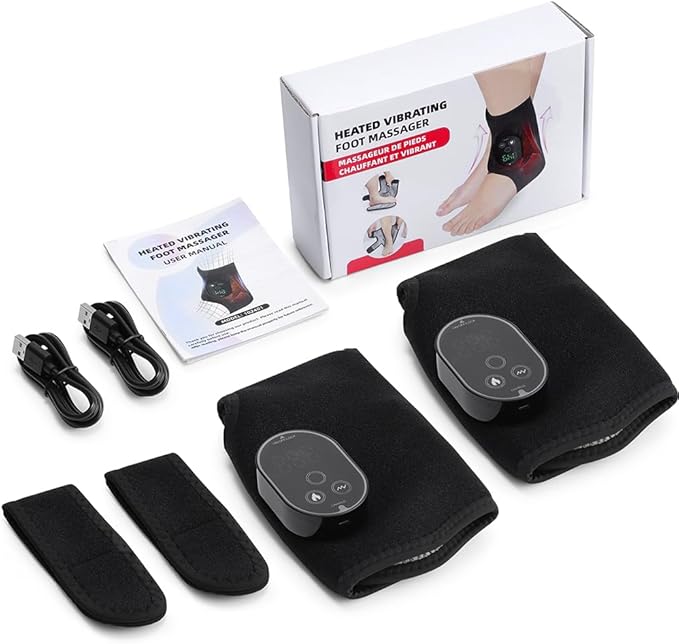 2-Pack Cordless Foot Massager for Neuropathy, Foot and Ankle Massager, Ankle