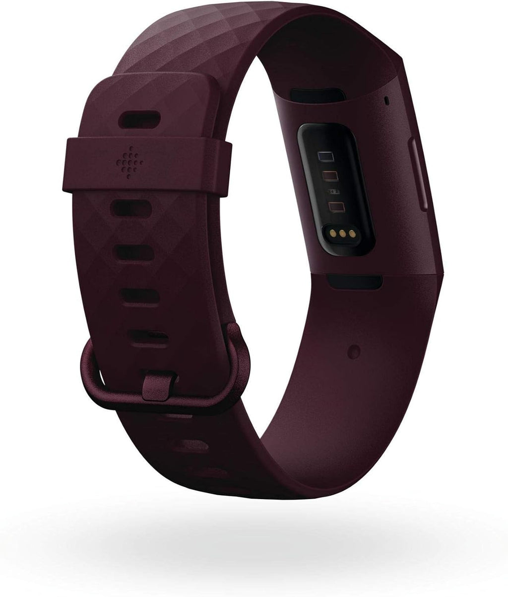 Fitbit Charge 4 Fitness and Activity Tracker with Built-in GPS, Heart Rate, Sleep & Swim Tracking, Rosewood/Rosewood, One Size (S &L Bands Included)