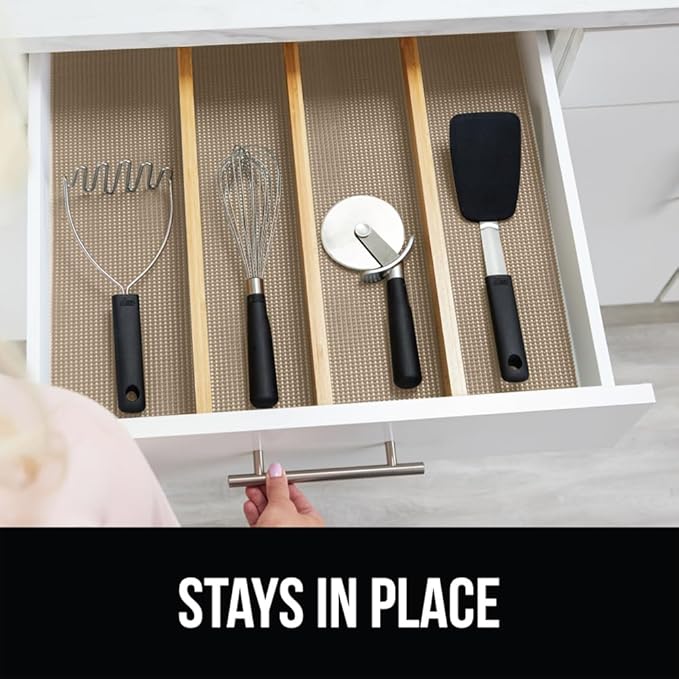 GORILLA GRIP powerGRIP Drawer Shelf and Cabinet Liner, Thick Strong Hold