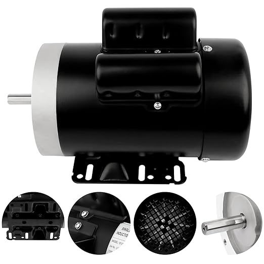 1.5HP Electric Motor 3450RPM Reversible Single Phase 56C Frame General Purpose