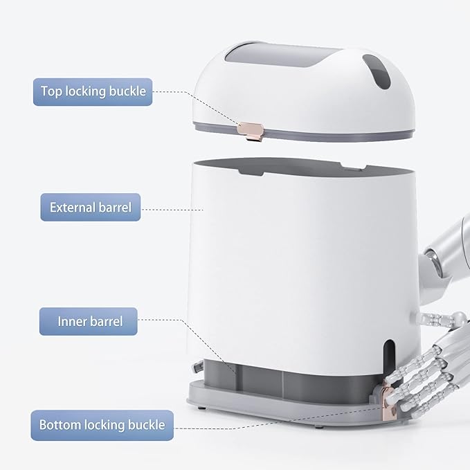 ELPHECO Bathroom Trash Can, 2.5 Gallon Motion Sensor Waterproof Trash Bin