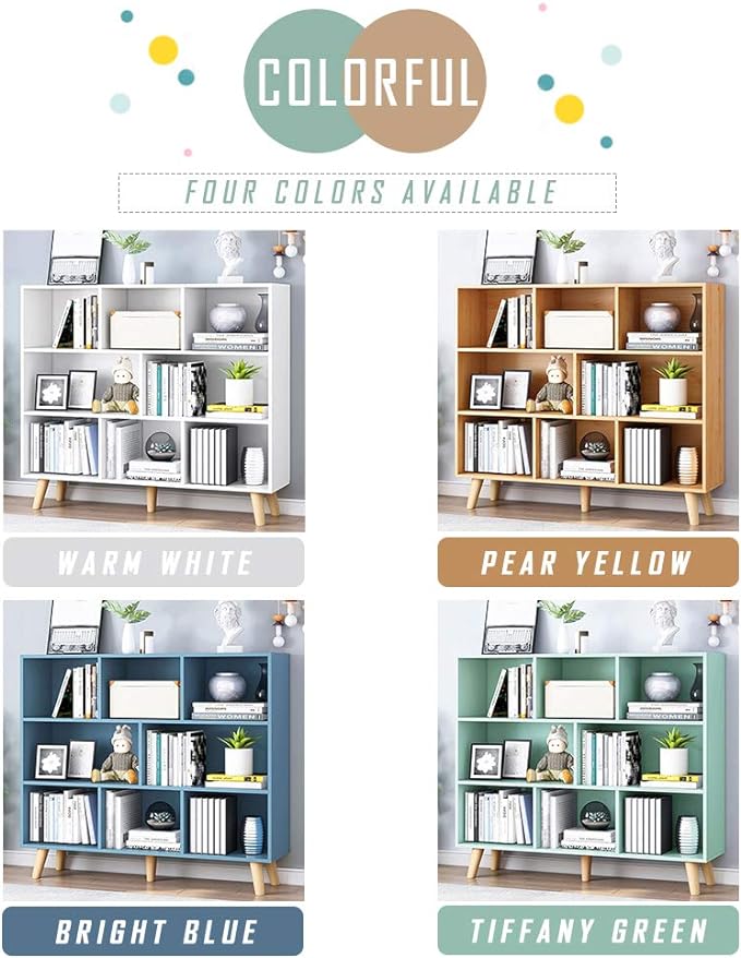 IOTXY Wooden Open Shelf Bookcase