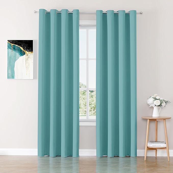 ChrisDowa Blackout Curtains 80 inches Long